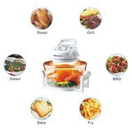 Excelvan 12 Quart 1200W Halogen Rack Tabletop Convection Countertop Cooking Toaster Oven,White N16