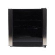 EQUATOR WR 64-16 1.7cu.ft / 16 Bottles Wine Cooler in Black with Stainless Steel Frame and Glass Door, Black cabinet... N3