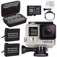 GoPro HERO4 Silver + Rechargeable Battery + The Strap + Sony 32GB microSDHC Card + Case for GoPro HERO4 and GoPro... N2