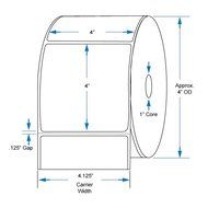 800540-405 Compatible KENCO Brand 4 inch x 4 inch with perf Direct Thermal Labels to fit Eltron or Zebra Printers...