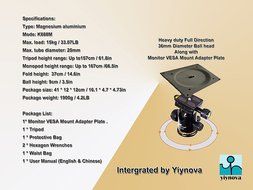 Yiynova Tripod Sketching Easel For Yiynova Tablet Monitor N5