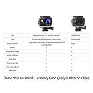 LetsFunny 2.0 Inch 1080P HD Waterproof Action Camera with 2 Batteries Along with 17 Abundant Free Accessories N8