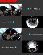 VR 360 Degree Dual-lens WiFI Panoramic Sports Action Video Camera,1080P Full HD and 8 MP Sports DV N9