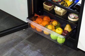 AGA Marvel ML24BRG2RS Beverage Refrigerator with Crisper, Right Hinge Stainless Steel Frame Glass Door, 24-Inch N3