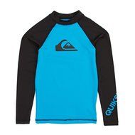 Quiksilver Boys All Time Long-Sleeve Rash Guard Suit, Navy Blazer/Mandarin, Sz. Small_10 N7