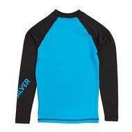 Quiksilver Boys All Time Long-Sleeve Rash Guard Suit, Navy Blazer/Mandarin, Sz. Small_10 N8