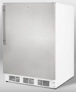 Summit AL750LSSHV 24&quot; 5.5 Cu. Ft. Capacity Freestanding All-Refrigerator with Lock Automatic Defrost Adjustable...