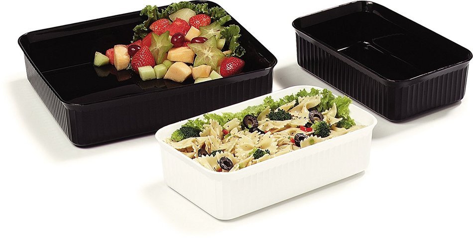 Carlisle 811003 Deliware Polypropylene Rectangular Crock, 5 lb. Capacity, 10.06 x 6.18 x 3.7", Black (Case of... N4