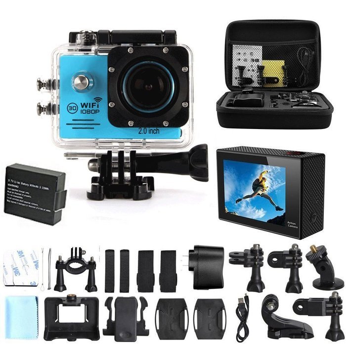 JZHY SJ7000 Action Cam HD Waterproof Wifi Sports Camera 1080p 2.0 Inch LCD 170&iexcl;&atilde; Wide Angle Lens Outdoor Camera... N5