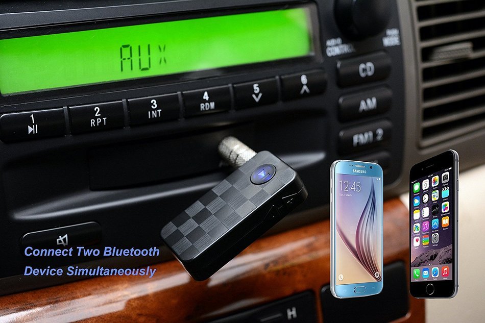 Jupi-storm Multipoint Connection 4.1 Bluetooth Audio Music Receiver A2DP Wireless Adapter with 3.5mm AUX Port... N5