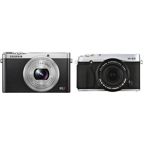 Fujifilm XQ2 Silver with X-E2 Silver XF18-55 Lens Kit
