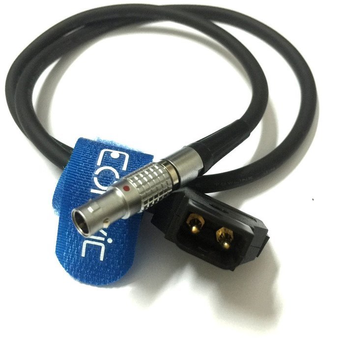 Alvin's Cables Flexible D-TAP To 2 Pin Male Power Cable For Teradek ARRI 45CM
