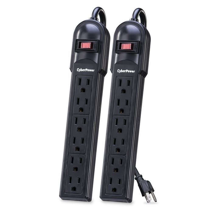 CyberPower CSB604 Surge Protector 6-Outlets 4-Ft Cord 900 Joules