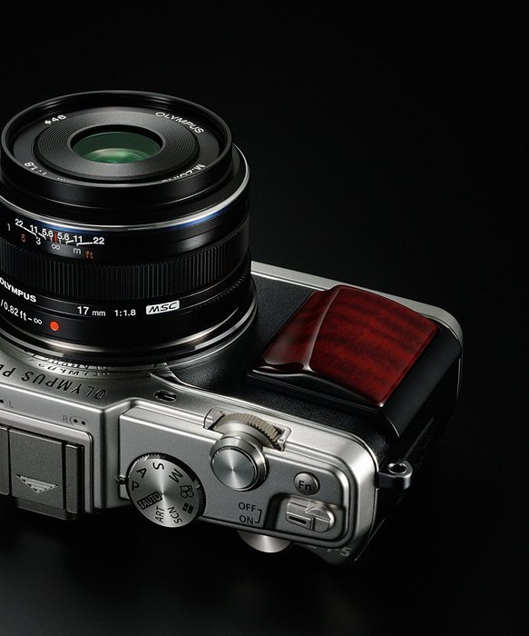 OLYMPUS mirror interchangeable lens PEN E-P5 17mm F1.8 Lens Kit (view finder VF-4 set) Silver Premium model E-P5... N3