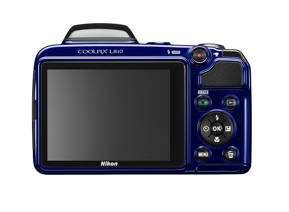 Nikon COOLPIX L810 16.1 MP Digital Camera with 26x Zoom NIKKOR ED Glass Lens and 3-inch LCD (Blue) N13