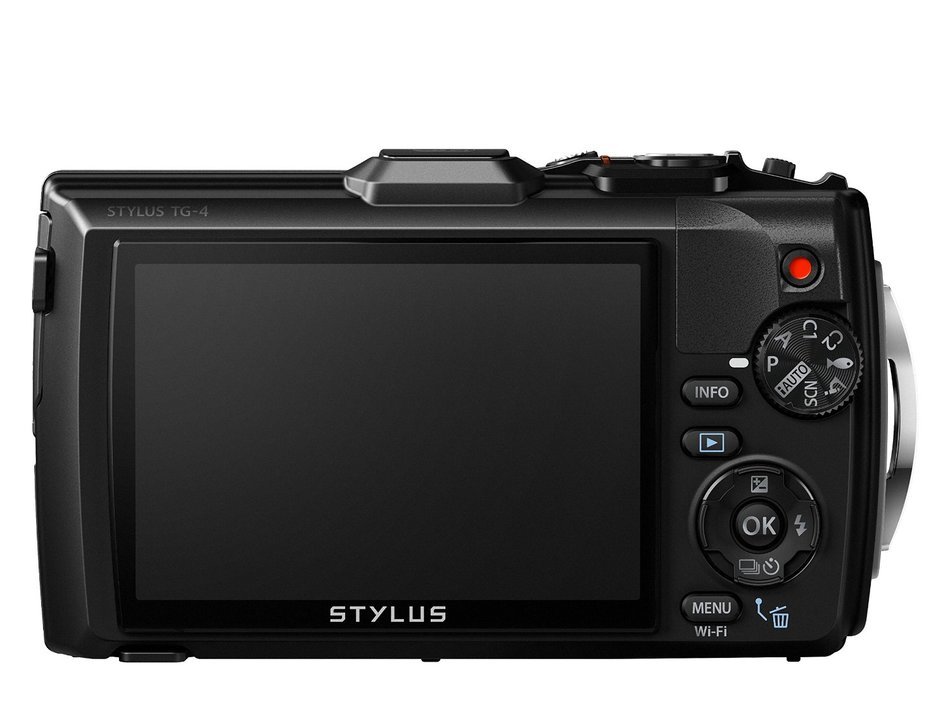 Olympus TG-4 16 MP Waterproof Digital Camera with 3-Inch LCD (Black) - International Version N6