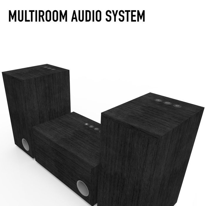 Multiroom Audio System - 3 Speaker Package - Includes 1 Master Speaker + 2 Satellite Speakers N12