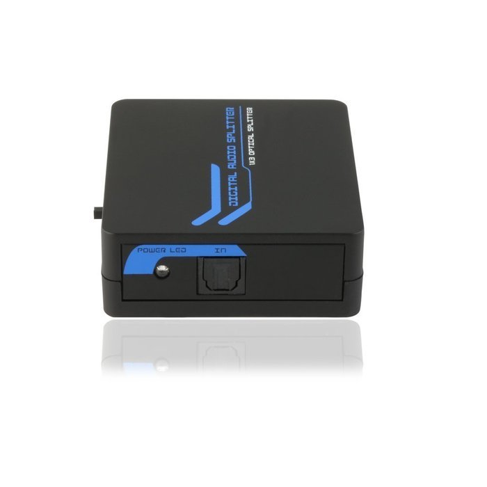 TNP Toslink SPDIF Digital Optical Audio Splitter (3 Port) - 1x3 One Input to Three Outputs 3 Way Adapter Sound...