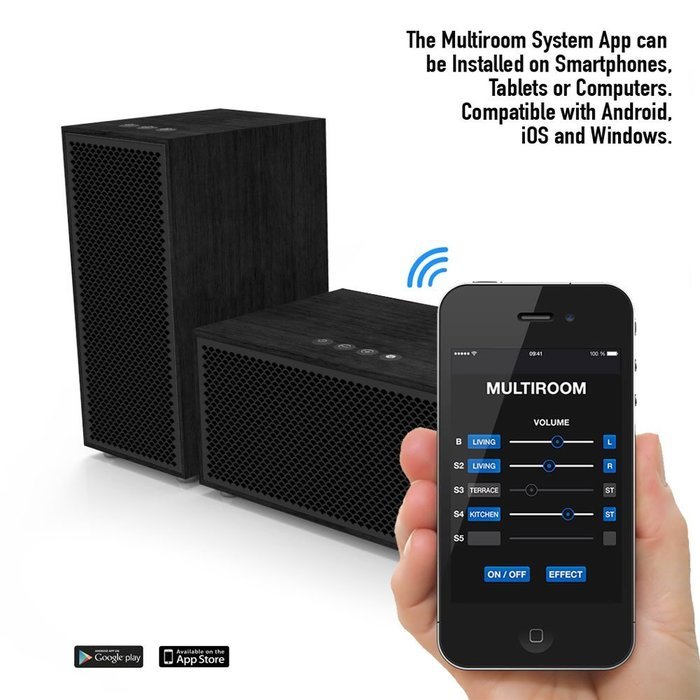 Multiroom Audio System - 3 Speaker Package - Includes 1 Master Speaker + 2 Satellite Speakers N15