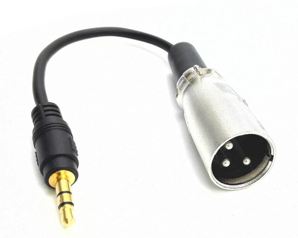 CGTime 3.5mm (Mini) 1/8" TRS Stereo Male to XLR Male Adapter Cable Cord 7 inch (35RM-XLRM) N4