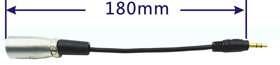 CGTime 3.5mm (Mini) 1/8" TRS Stereo Male to XLR Male Adapter Cable Cord 7 inch (35RM-XLRM) N5