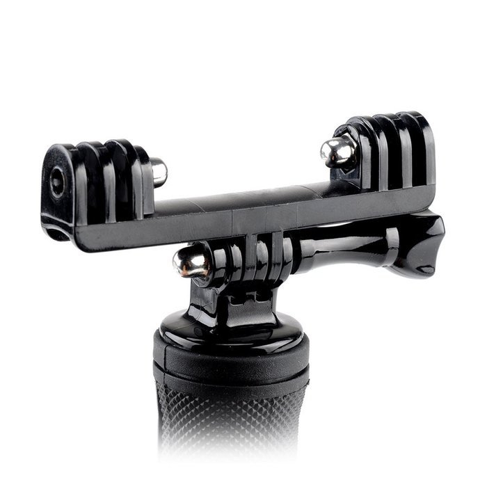 Lightwish Dual Heads Self-portrait Hand Strip Holder Stabilizer Handheld Monopod For GoPro Hero4 Silver Black... N5