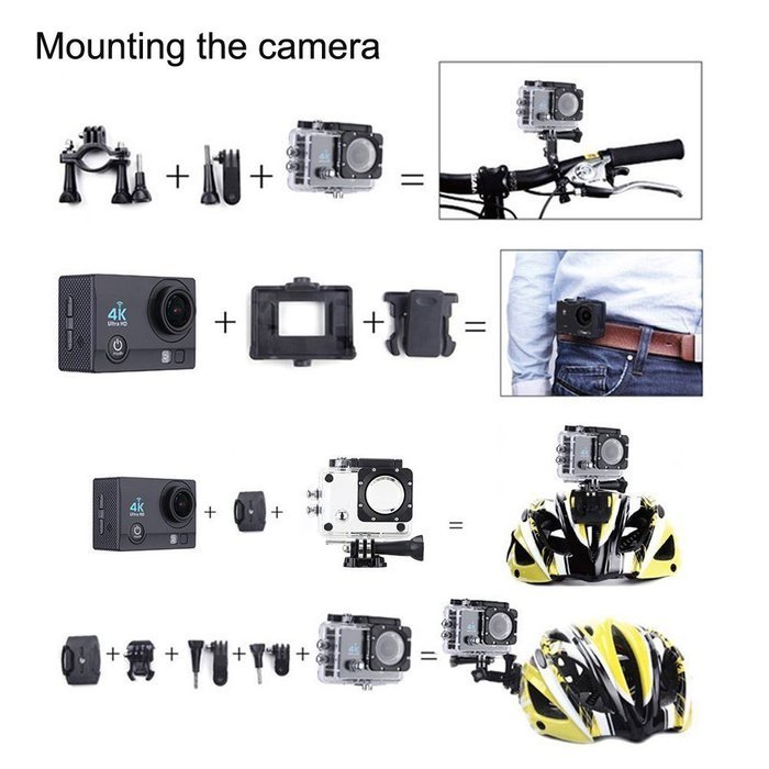4K Ultra HD Wifi Sports Cam,2.0" 1080P 16MP Screen 170 Super Wide Angle Lens with 2.4G Wireless RF Remote Control... N8