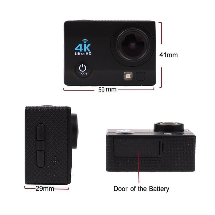 4K Ultra HD Wifi Sports Cam,2.0" 1080P 16MP Screen 170 Super Wide Angle Lens with 2.4G Wireless RF Remote Control... N9