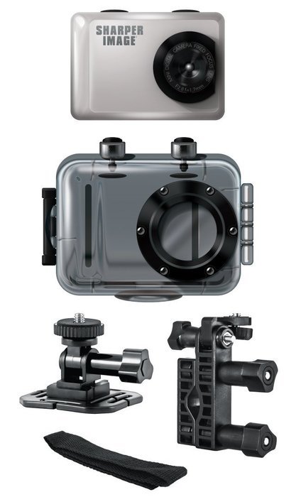 Sharper Image SVC555BL 720P Action Cam with Waterproof Case, Includes Bike and Helmet Mount (Blue) N6
