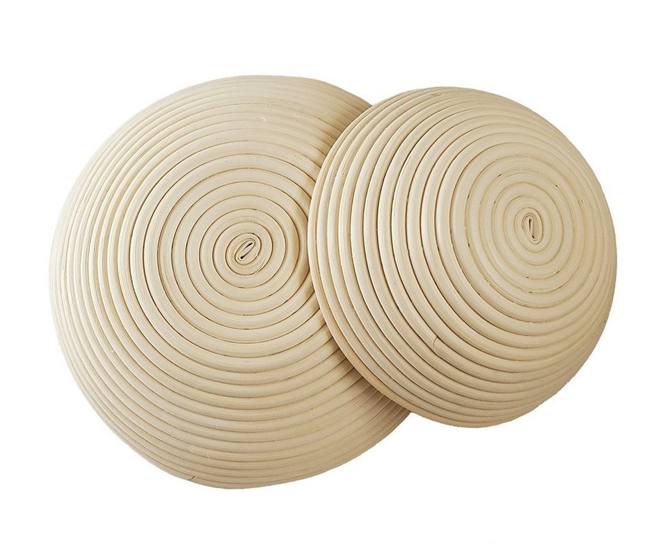 Babyfoxy 10 Inch and 7 Inch 2 Sets of Round Brotform Banneton Proofing Baskets Bread Bowls for Baking Dough with... N3