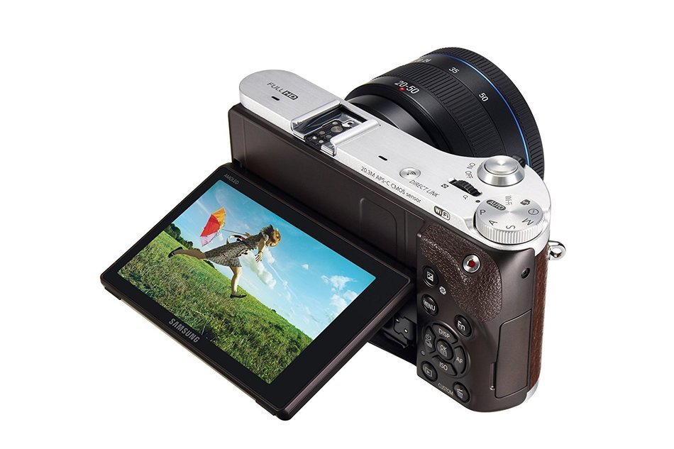Samsung NX300 20.3MP CMOS Smart WiFi Mirrorless Digital Camera with 20-50mm Lens and 3.3" AMOLED Touch Screen... N14