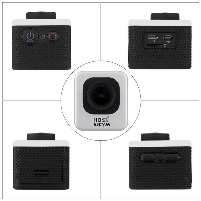 SJCAM WIFI M10 Cube Mini Full HD Action Sport Camera Waterproof (Black with 32GB Card) N9