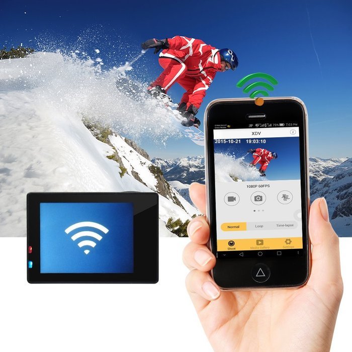Campark&reg; 4K 30fps WiFi Ultra HD Waterproof Sports Action Camera,SONY Sensor,Time Lapse,Slow Motion, TWO Batteries... N8