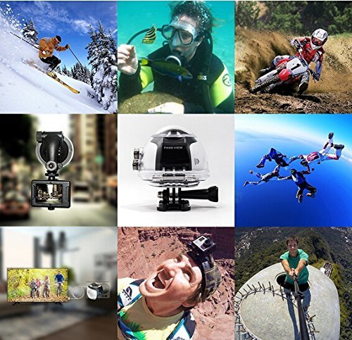 Wireless VR Action Waterproof Outdoor Sports DV Player 16MP 3D WiFi 4K 360 Panoramic Camera 4K HD 30fps Waterproof... N4