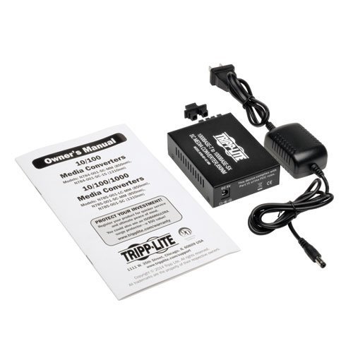 TRIPP LITE N784-001-SC-15 10/100 UTP to Singlemode Fiber Media Converter 15kM RJ45/SC N8