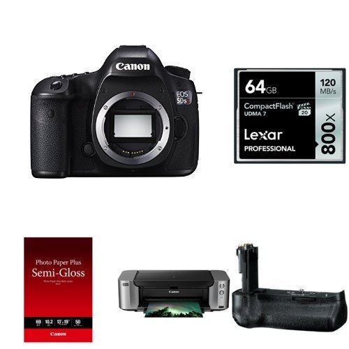 Canon EOS 5DS R Digital SLR Body ft. Low-Pass Filter Effect Cancellation with PIXMA Pro-100 Printer, Photo Paper...