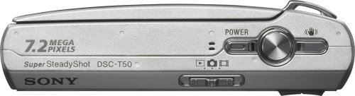 Sony Cybershot DSC-T50 7.2MP Digital Camera with 3x Optical Zoom (Silver) N7