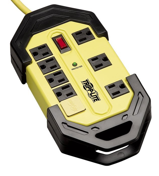 Tripp Lite 6 Outlet Industrial Safety Surge Protector Power Strip, 15ft Wrappable Cord, Metal, & $75K INSURANCE... N3