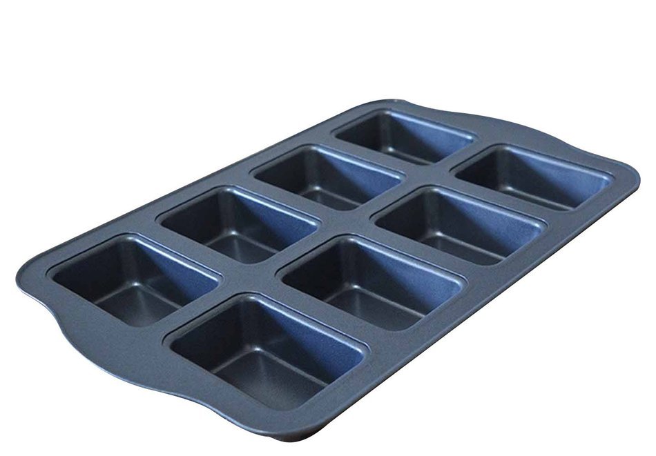 Fasmov 8-Well Nonstick Loaf Pan,Mini