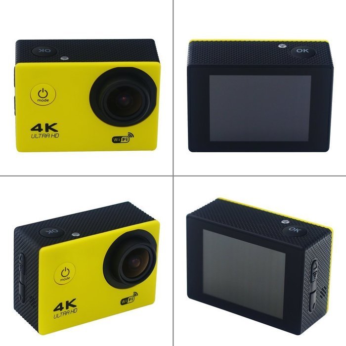 Bay Valley Parts4K Ultra HD 1080P Wifi Sports Cam DVR DV Waterproof Action Camcorder- Yellow N4