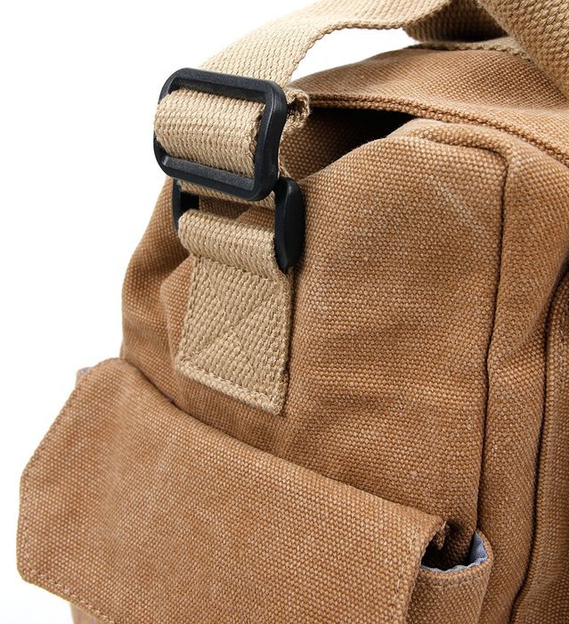 DURAGADGET Bolso Canvas Marr&oacute;n Para C&aacute;maras DSLR / SLR / Bridge / CSC - Con Bandolera Ajustable Y Numerosos Compartimentos N6