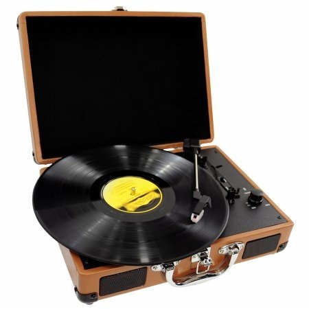 PYLE PVTT2U Retro Belt-Drive Turntable with USB-to-PC Connection - Rechargeable Battery