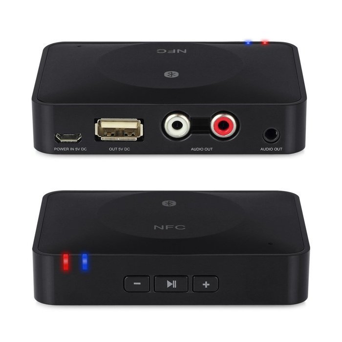 ESYNIC NFC Bluetooth Audio Receiver Bluetooth 3.0 Music Receiver Wireless Speaker Adapter with RCA 3.5mm Output...