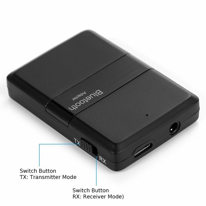 Bluetooth 4.1 Transmitter Receiver, Lantoo 2-in-1 3.5mm Wireless Audio Adapter (aptX, Dual Stream, Volumn Down... N2