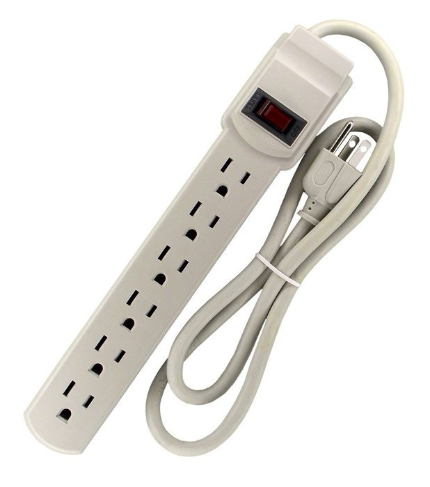 Shaxon PYF-69-12, 6 Outlet Power Strip,12 Feet Cord - White N2