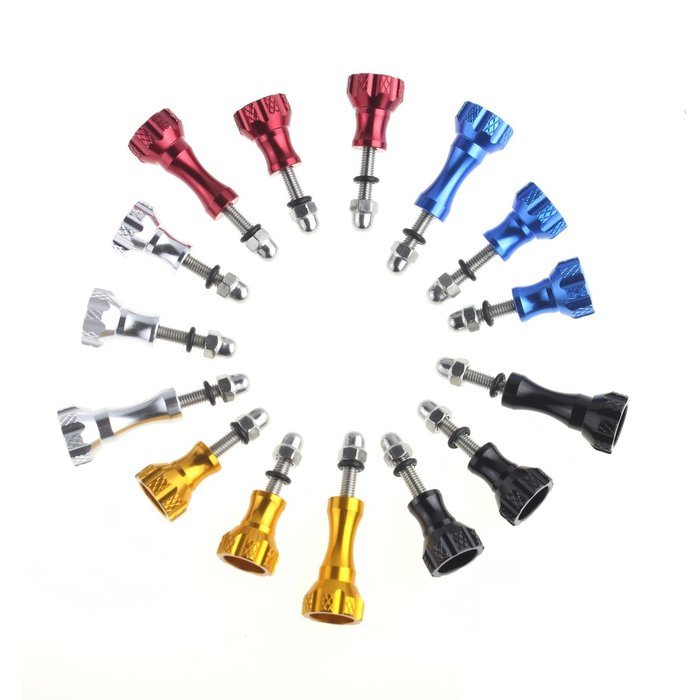 YUYIKES&trade; Aluminum Thumb Knob Stainless Bolt Nut Screw for GoPro Hero 4 3+ 3 2 1 Cameras Black N3