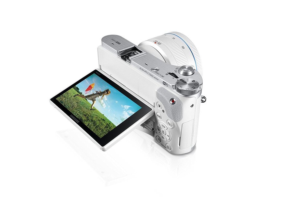Samsung NX300 20.3MP CMOS Smart WiFi Mirrorless Digital Camera with 20-50mm Lens and 3.3" AMOLED Touch Screen... N16