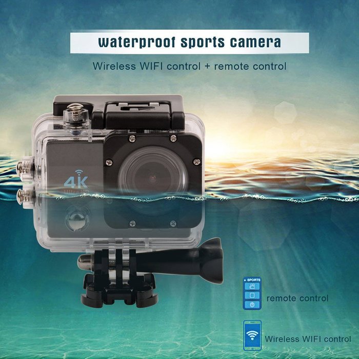 inkint Waterproof Ultra HD Wifi Sports Action Camera 4K 170&deg;Wide Angle DV + Wrist 2.4G Wireless Remote Control... N6