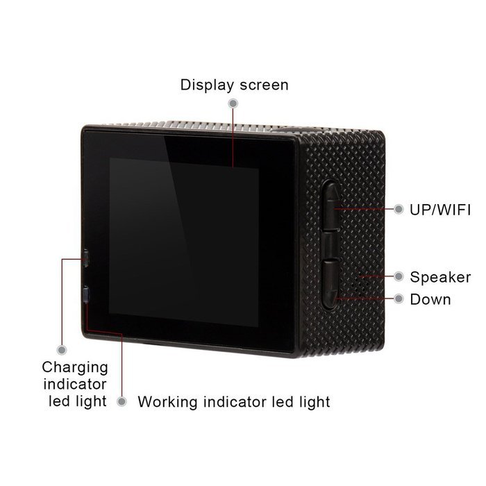 inkint Waterproof Ultra HD Wifi Sports Action Camera 4K 170&deg;Wide Angle DV + Wrist 2.4G Wireless Remote Control... N7