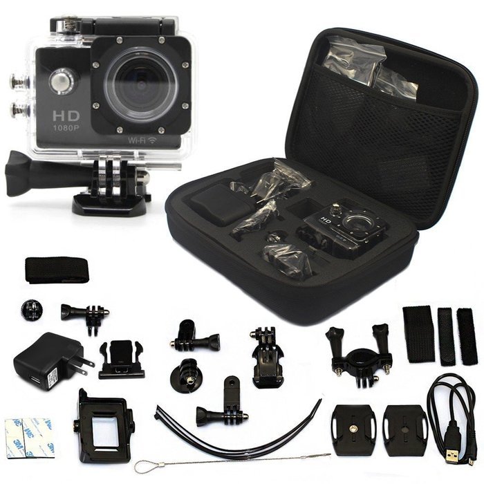 RioRand&reg;RS4000 Wifi Full HD 1080P Waterproof Helmet Sports Camera 12MP with Shockproof Storge Bag + RS4000 battery...